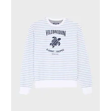 Vilebrequin - Gestreiftes Baumwoll-sweatshirt Mit Rundhalsausschnitt Für Herren - Sweatshirt - Jorasses - Blau - Größe S Vilebrequin - Gestreiftes Baumwoll-sweatshirt Mit Rundhalsausschnitt Für Herren - Sweatshirt - Jorasses - Blau - Größe S