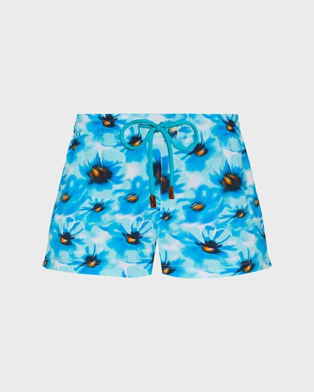 Vilebrequin - Poppies Stretch-badeshorts Für Damen - Shorty - Fabya - Blau - Größe M Vilebrequin - Poppies Stretch-badeshorts Für Damen - Shorty - Fabya - Blau - Größe M
