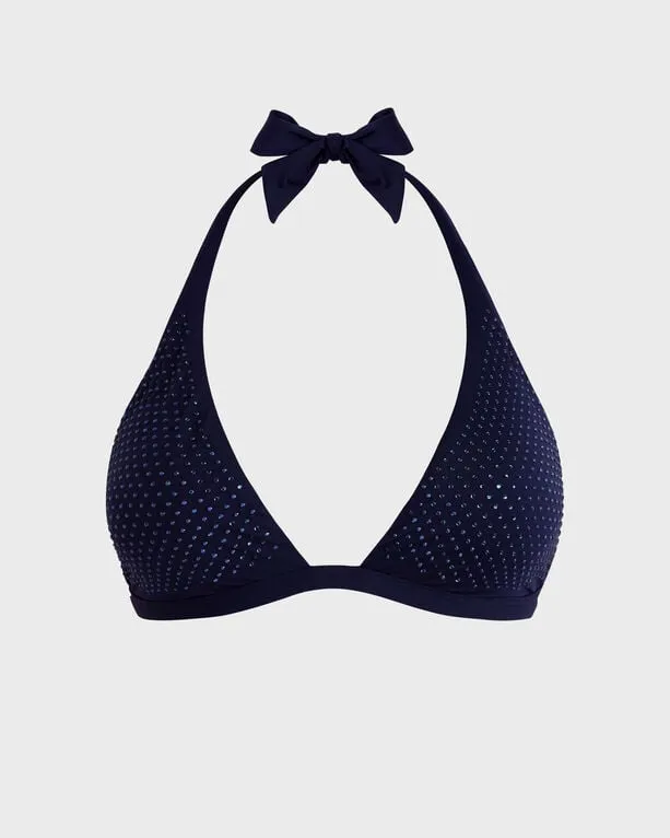 Vilebrequin - Neckholder-bikinioberteil Mit Strass Für Damen - Bademode - Flecha - Blau - Größe S Vilebrequin - Neckholder-bikinioberteil Mit Strass Für Damen - Bademode - Flecha - Blau - Größe S