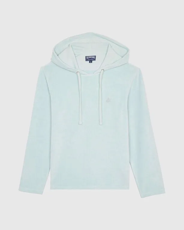 Vilebrequin - Langärmeliges Frottee-t-shirt Mit Kapuze Für Herren - T-shirt - Therapy - Blau - Größe S Vilebrequin - Langärmeliges Frottee-t-shirt Mit Kapuze Für Herren - T-shirt - Therapy - Blau - Größe S