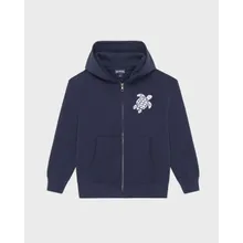 Vilebrequin - Turtle Baumwoll-cardigan Mit Durchgehendem Reißverschluss - Sweatshirt - Galantin - Blau - Größe 6 Vilebrequin - Turtle Baumwoll-cardigan Mit Durchgehendem Reißverschluss - Sweatshirt - Galantin - Blau - Größe 6