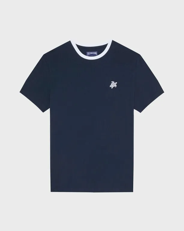 Vilebrequin - Bicolor T-shirt Aus Bio-baumwolle Für Herren - T-shirt - Tewis - Blau - Größe S Vilebrequin - Bicolor T-shirt Aus Bio-baumwolle Für Herren - T-shirt - Tewis - Blau - Größe S