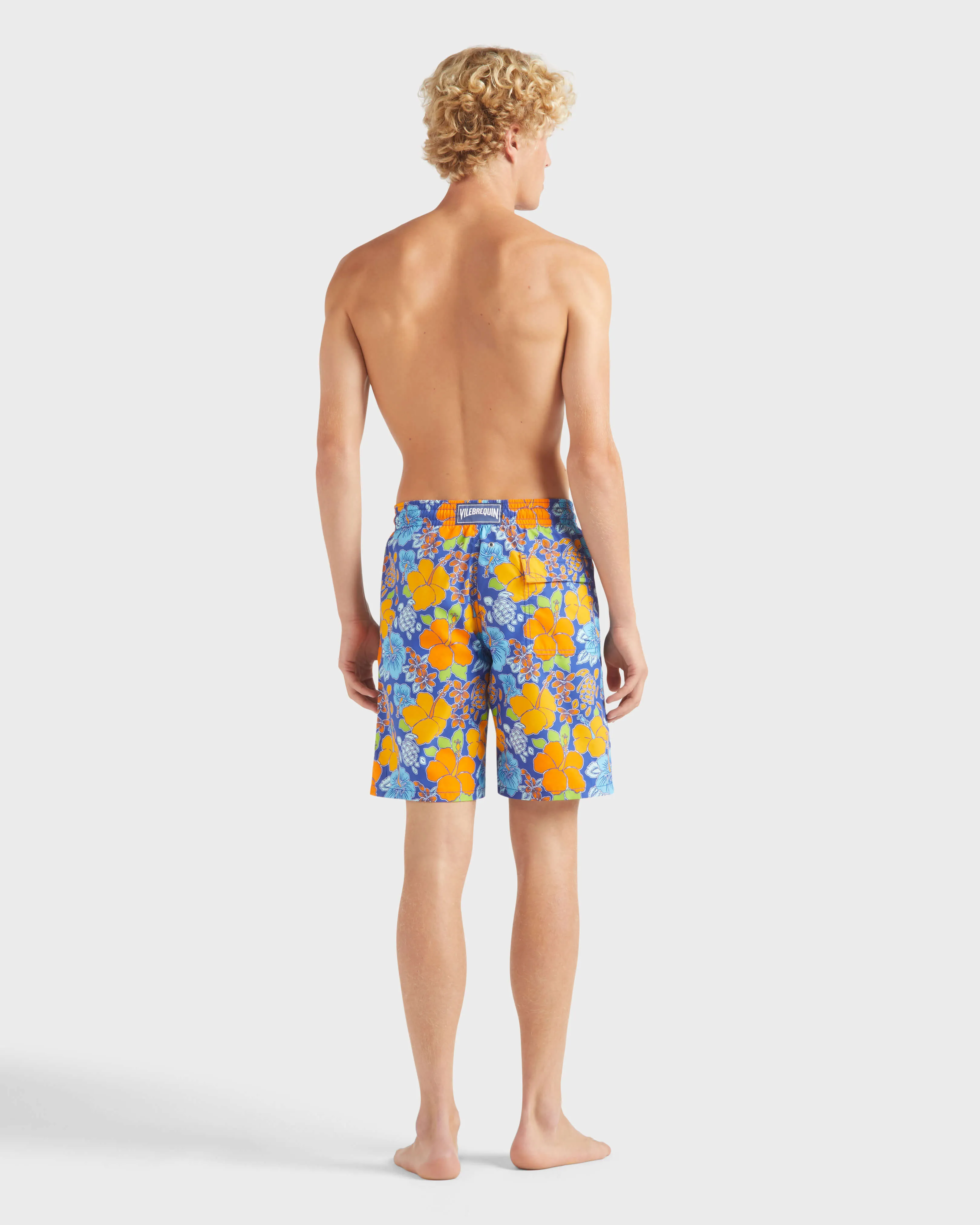 Vilebrequin - Lange Badeshorts Mit Ronde Des Tortues-logo Für Herren - Bademode - Okoa - Blau - Größe L – Bild 4
