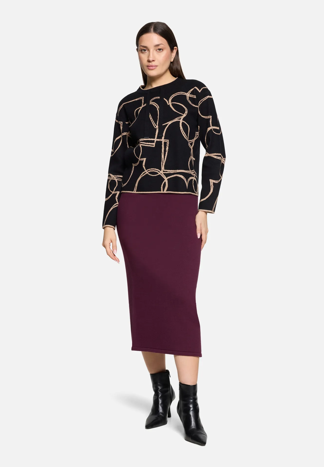 Strickrock mit Seitenschlitzen – Bild 2