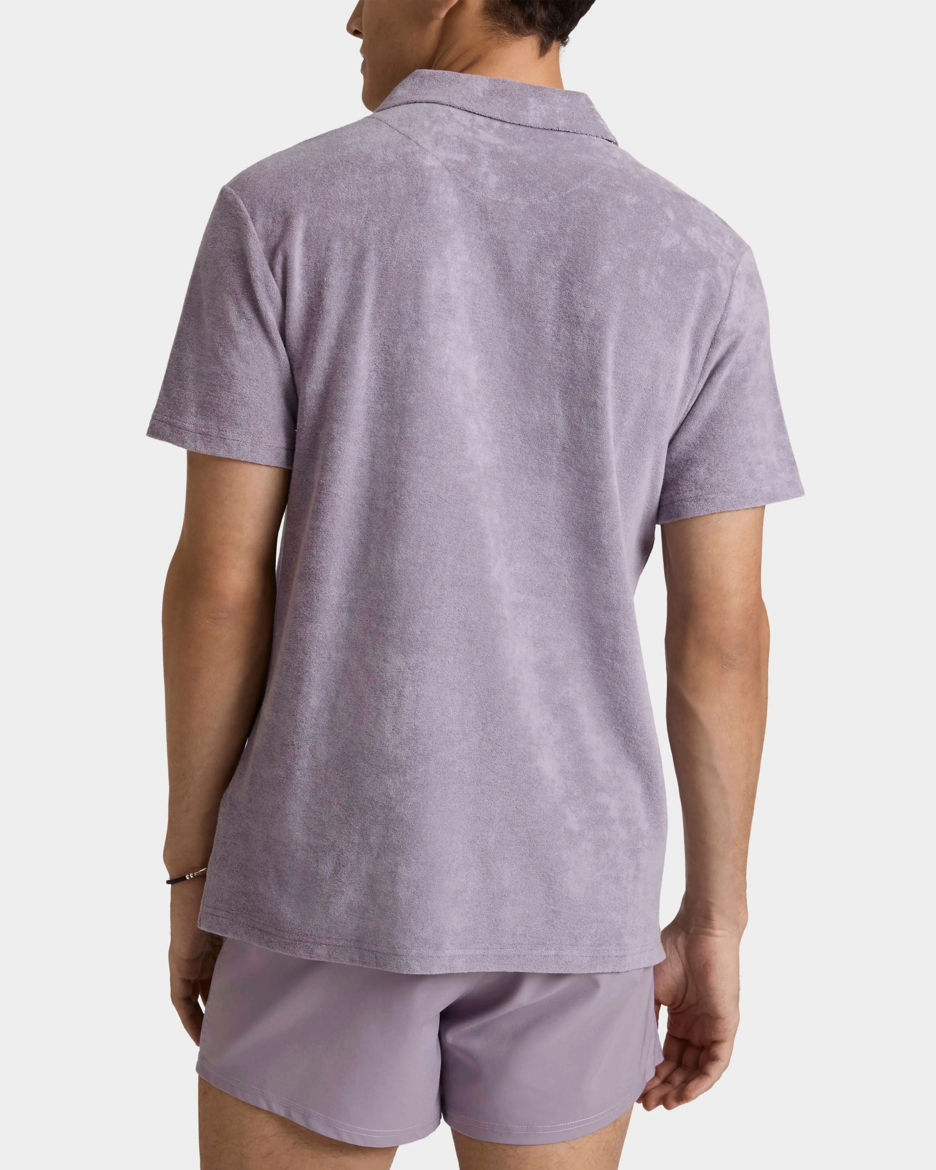 Vilebrequin - Solid Frottee-polohemd Für Herren - Polohemd - Phoenix - Violett - Größe XL – Bild 4