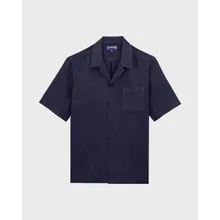 Vilebrequin - Solid Bowling-hemd Aus Leinen Für Herren - Hemd - Charli - Blau - Größe S Vilebrequin - Solid Bowling-hemd Aus Leinen Für Herren - Hemd - Charli - Blau - Größe S