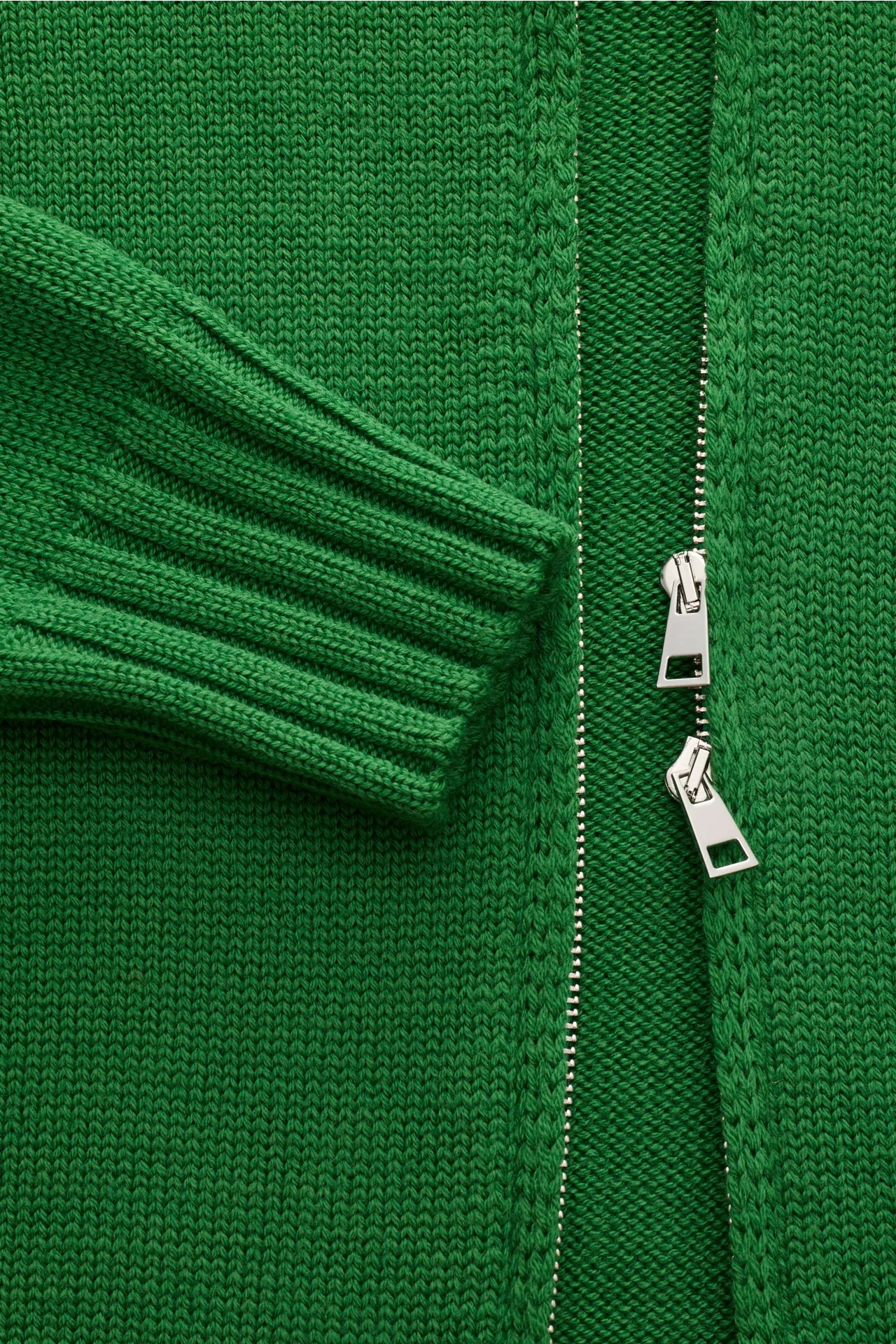 B.F. Knitwear - Herren - Merino Strickjacke grün – Bild 3