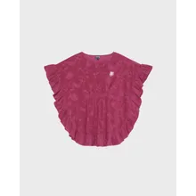 Vilebrequin - Frottee-poncho Mit Jacquard-rosen Für Mädchen - Poncho - Granita - Rot - Größe 12/14 Vilebrequin - Frottee-poncho Mit Jacquard-rosen Für Mädchen - Poncho - Granita - Rot - Größe 12/14