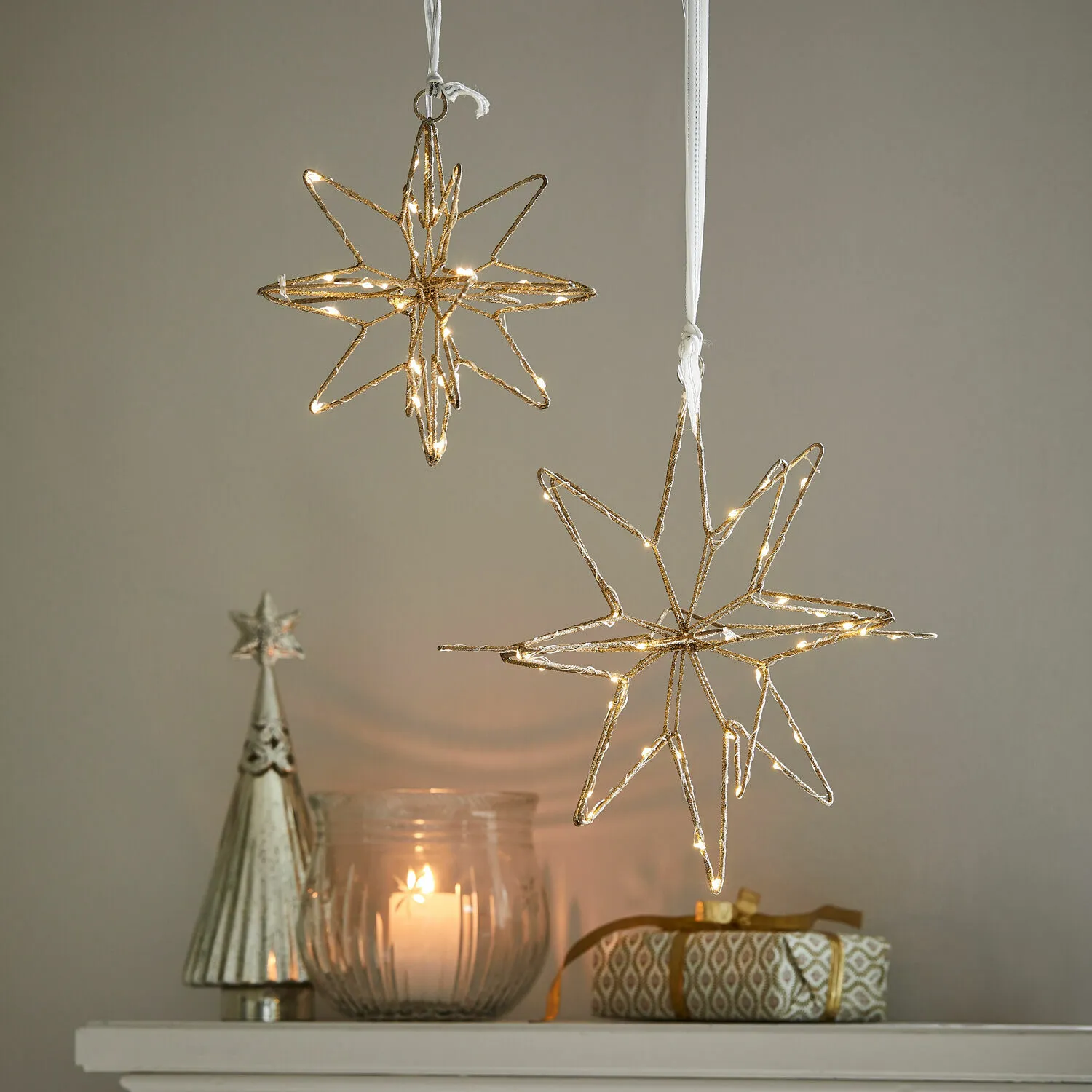 LED-Stern 2er Set Pérole LED-Stern 2er Set Pérole