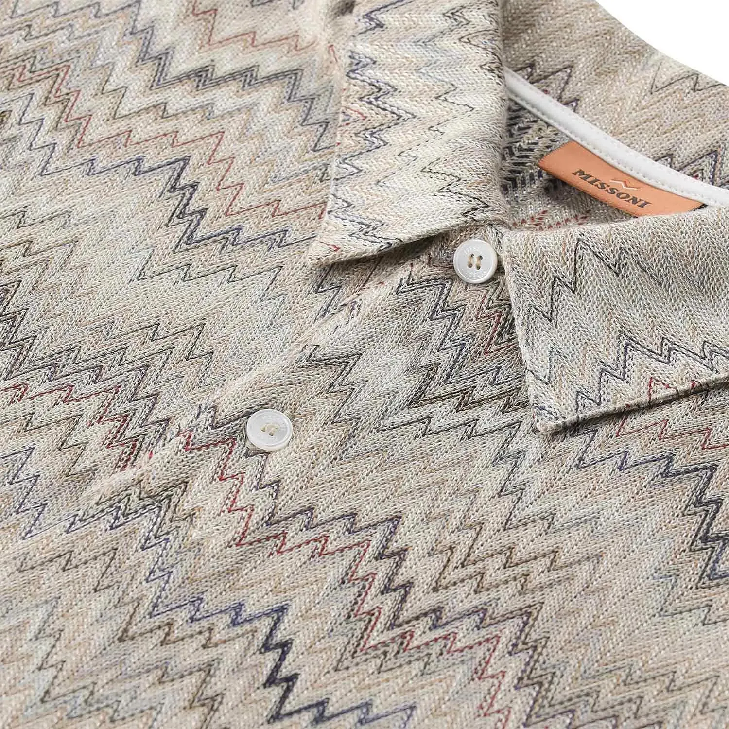 Missoni - Poloshirt mit Muster - Größe XXL - beige – Bild 2