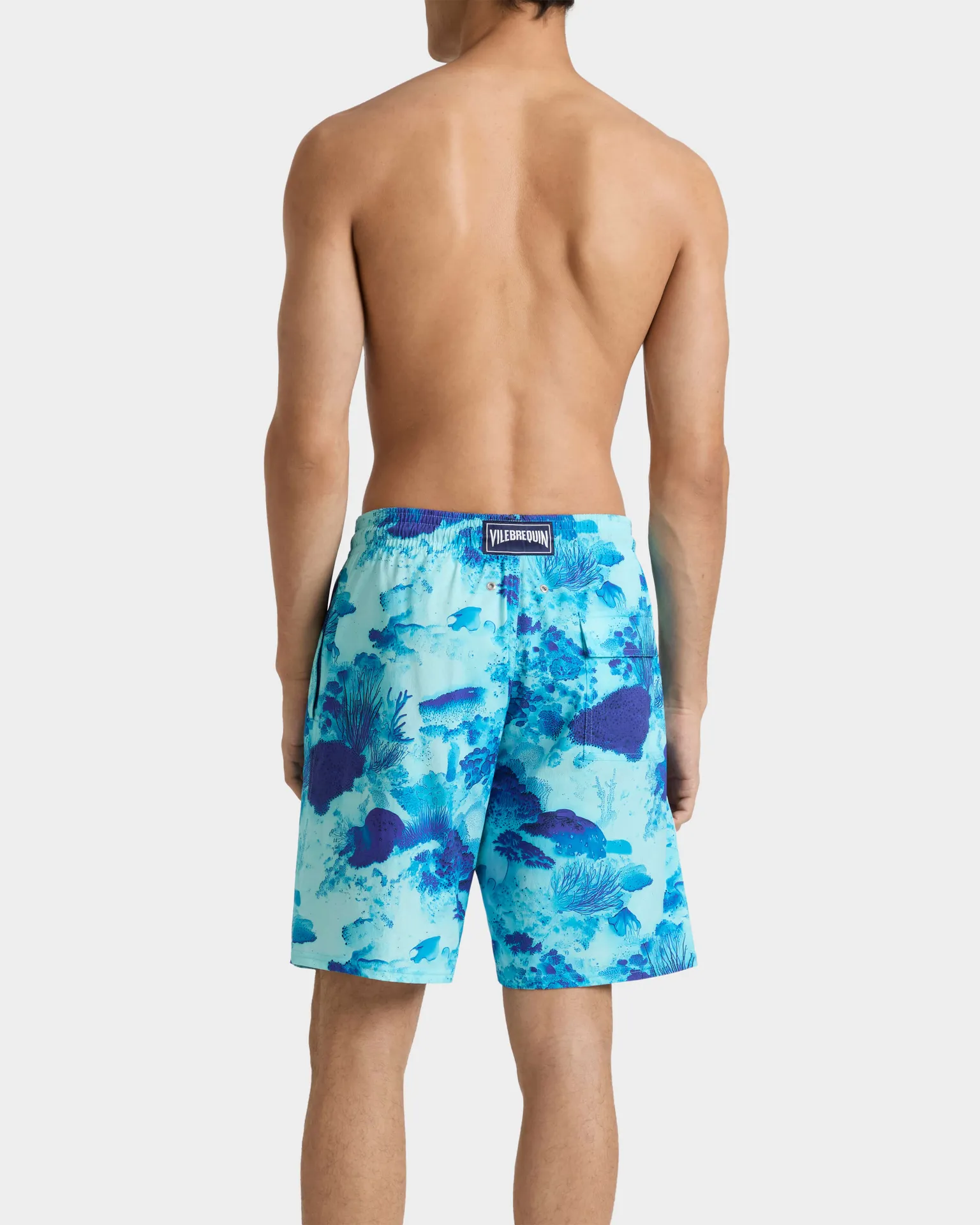 Vilebrequin - Lange Coral Reef Stretch-badeshorts Für Herren - Bademode - Okorise - Blau - Größe XXL – Bild 4