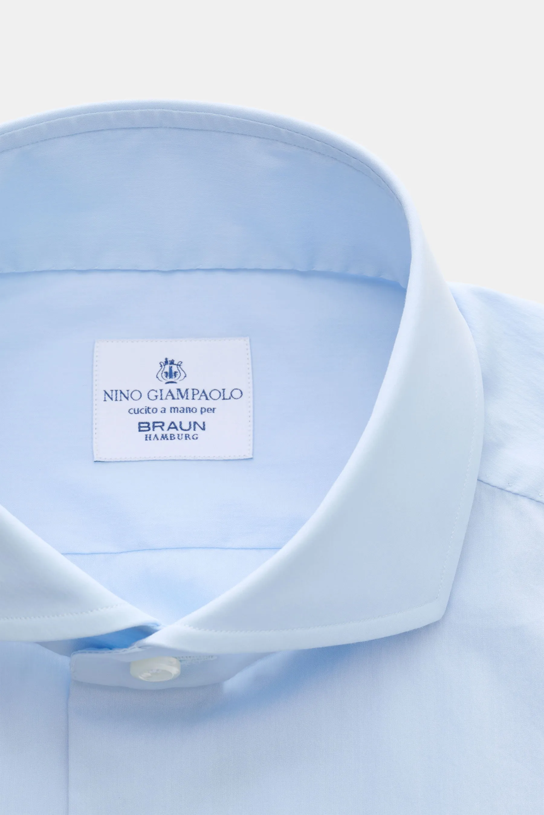 Giampaolo - Herren - Casual-Hemd Haifisch-Kragen hellblau – Bild 2