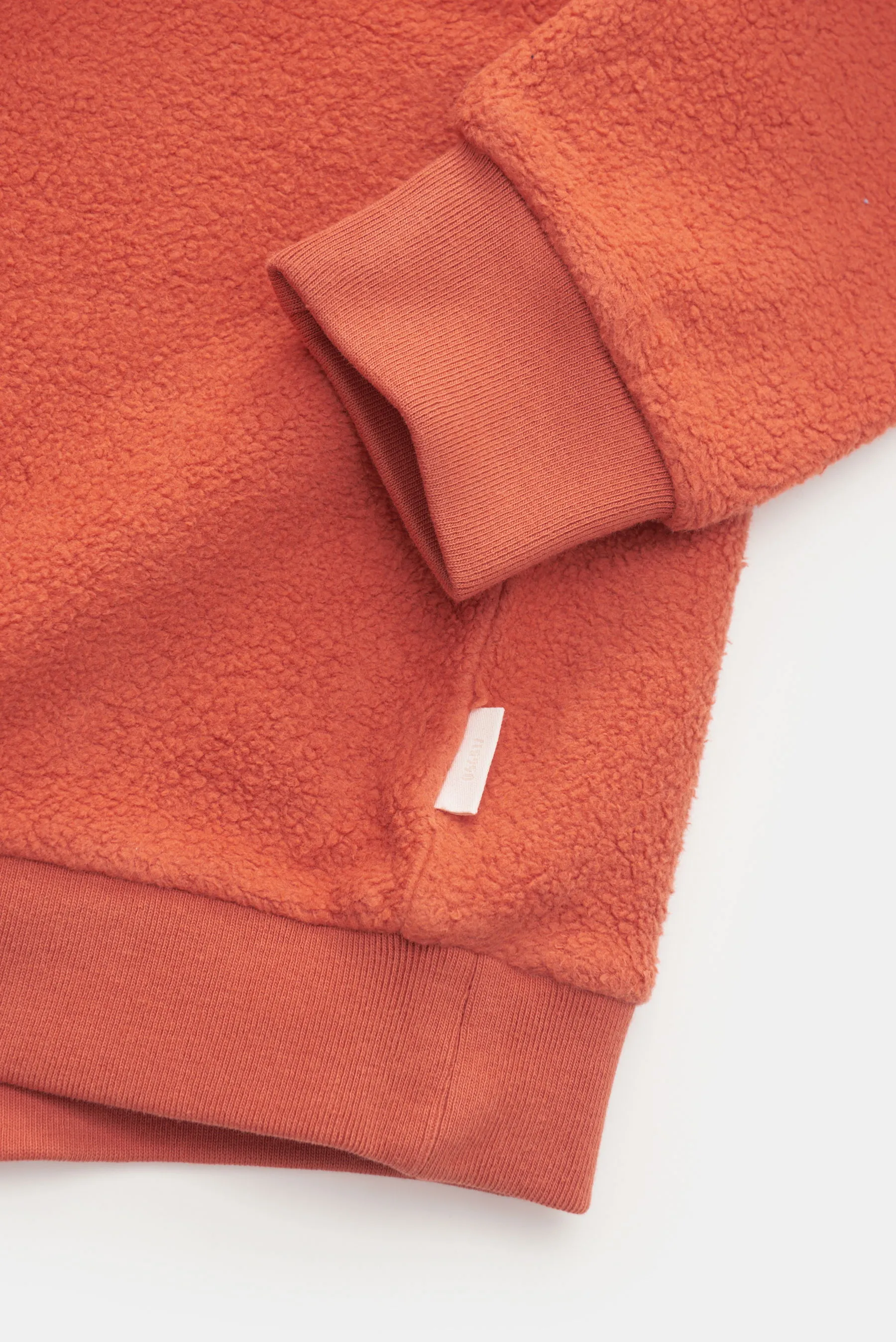 04651/ A trip in a bag - Herren - Kinder Fleece-Rundhals-Sweatshirt 'Oyster Kids PF Crew' orange – Bild 3