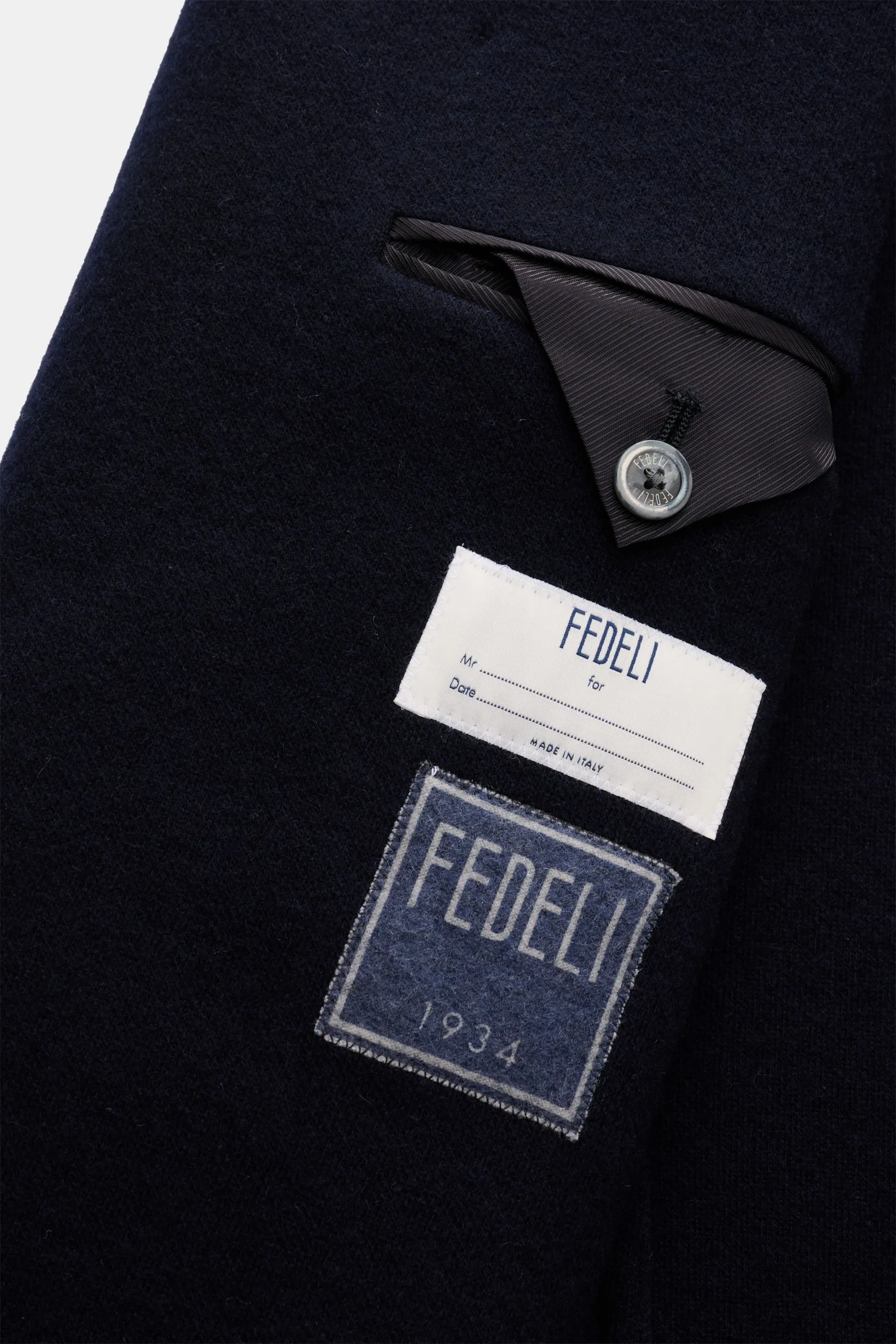 Fedeli - Herren - Cashmere Cabanjacke navy – Bild 5