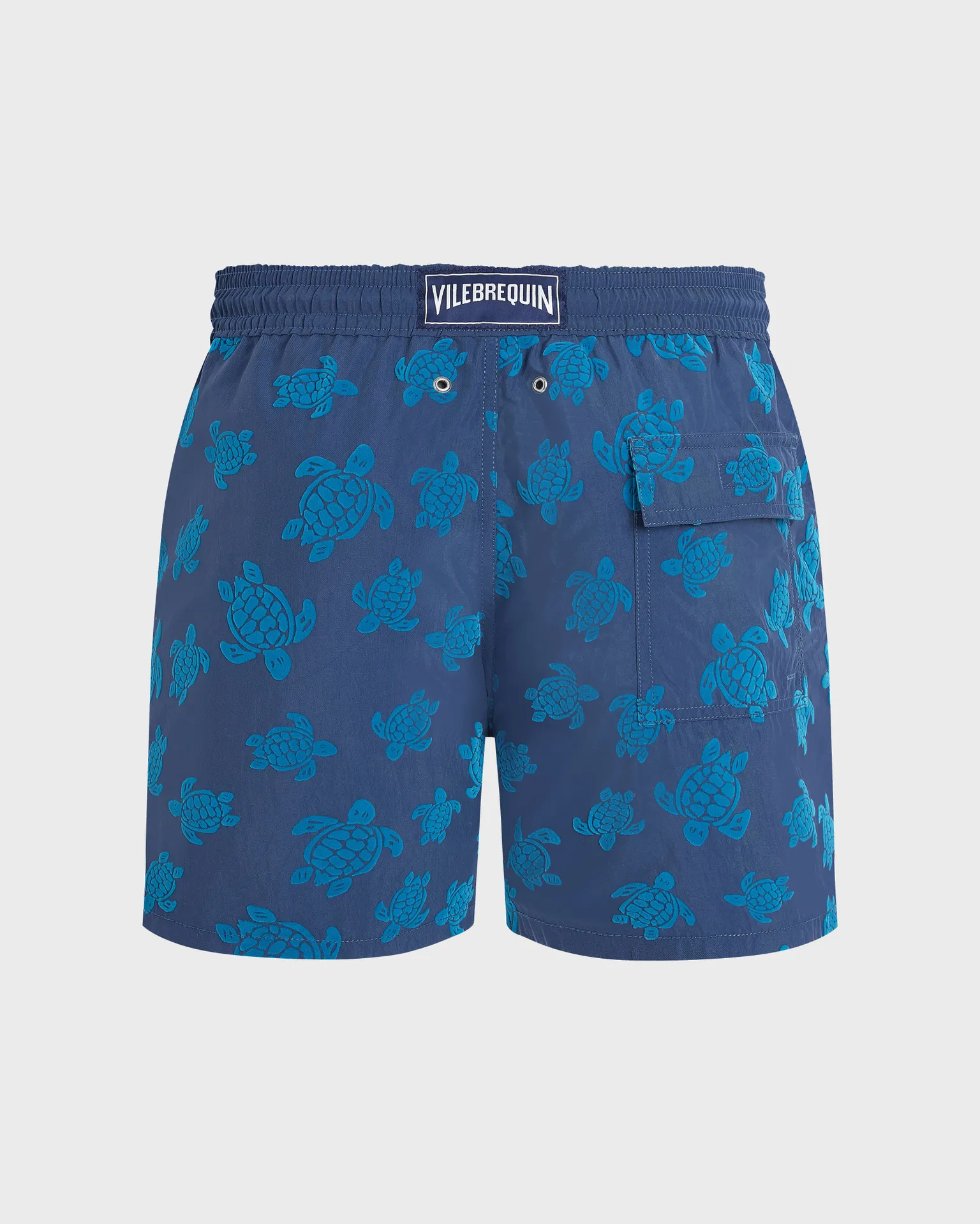 Vilebrequin - Beflockte Ronde Des Tortues Badeshorts Für Herren - Bademode - Moorea - Blau - Größe S – Bild 2