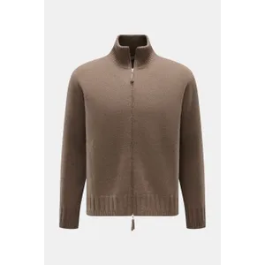 Lunaria Cashmere - Herren - Cashmere Strickjacke graubraun Lunaria Cashmere - Herren - Cashmere Strickjacke graubraun