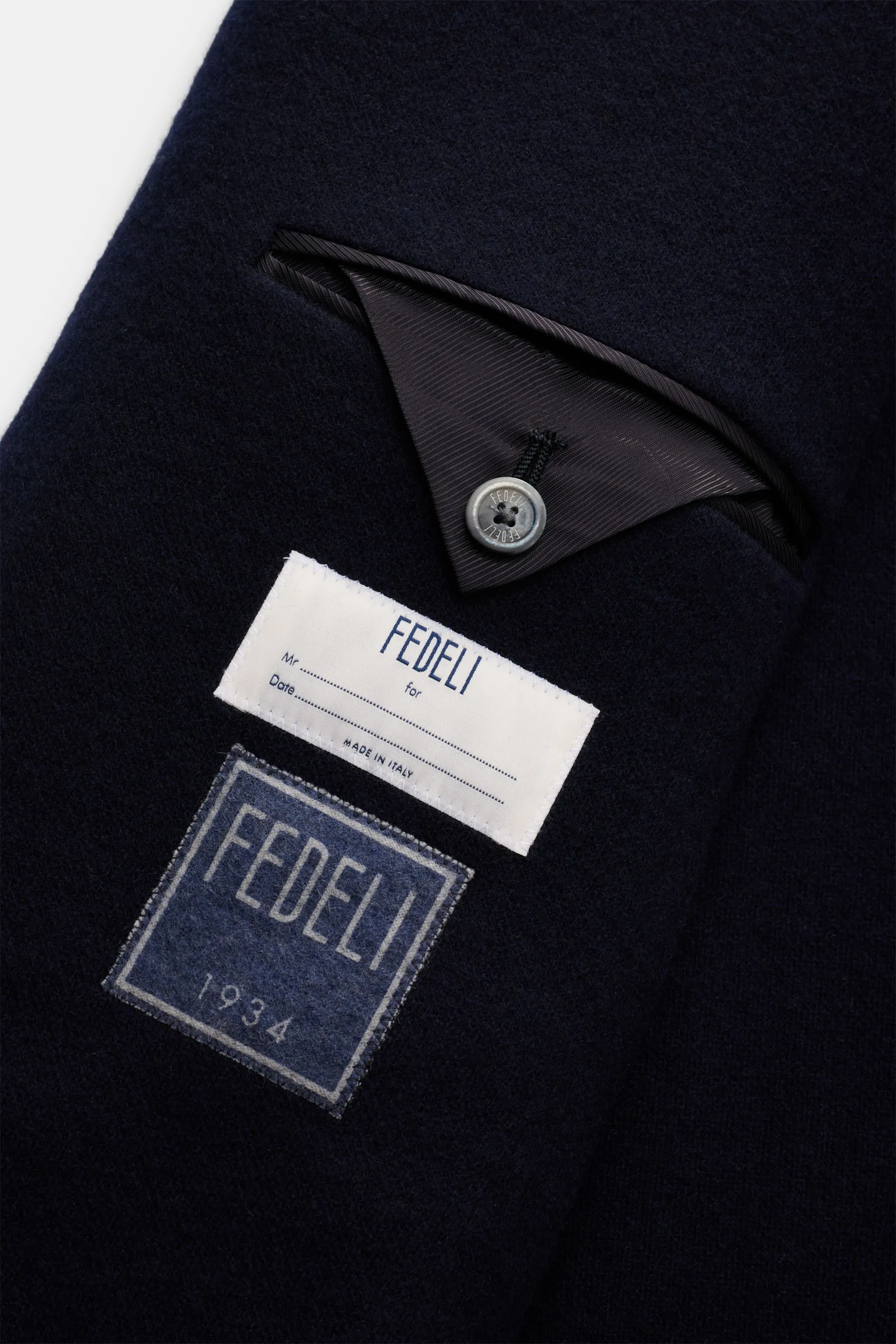 Fedeli - Herren - Cashmere Mantel navy – Bild 5