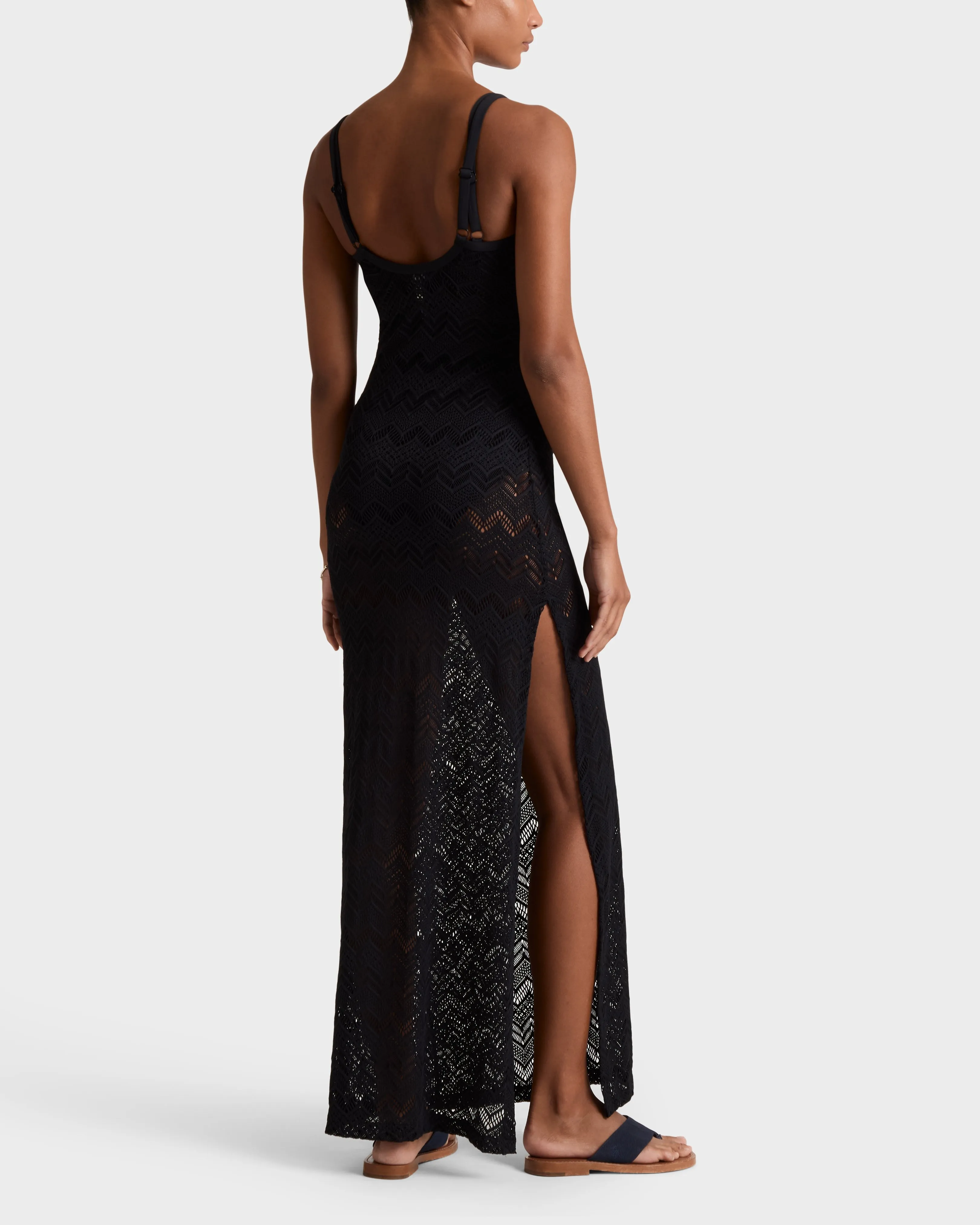 Vilebrequin - Langes Mesh-kleid Für Damen - Kleid - Lisanna - Schwarz - Größe L – Bild 4