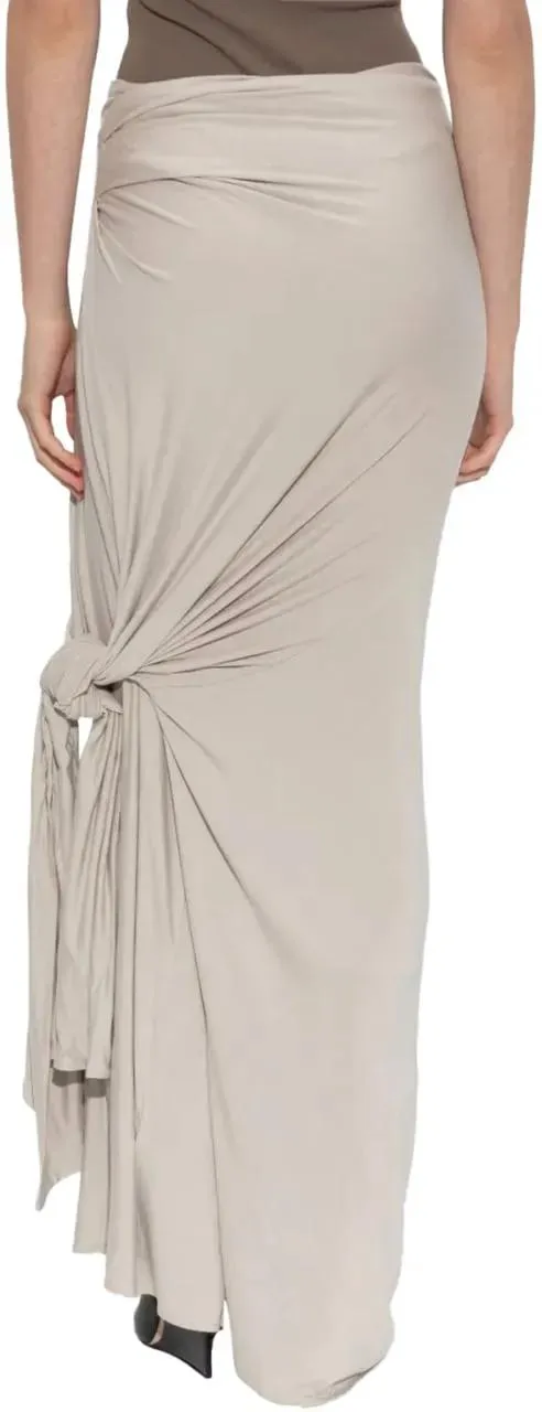 ENTIRE STUDIOS - Lumiere Scarf Skirt Stone - Größe M - grau – Bild 2