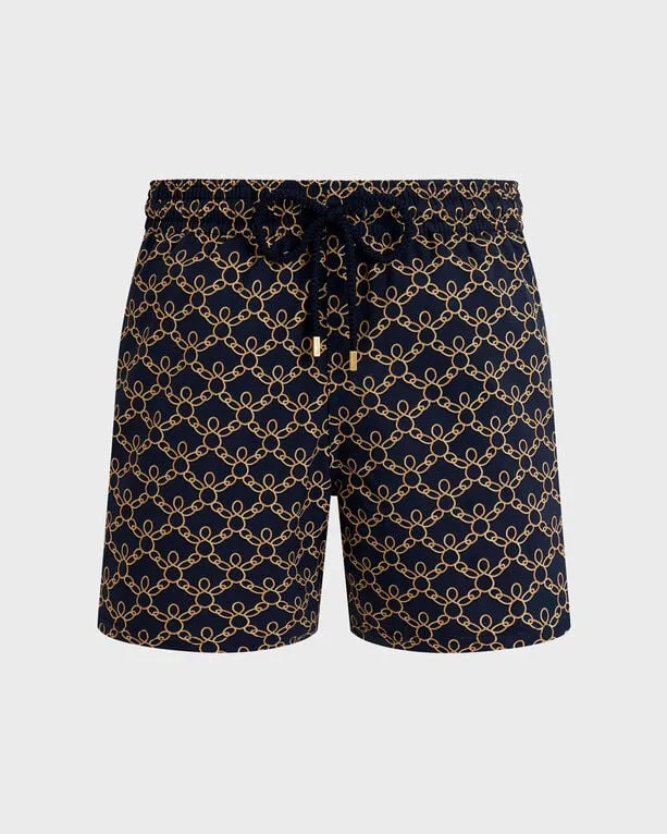Vilebrequin - Turtles Chain Stretch-badeshorts Für Herren - Bademode - Monrise - Blau - Größe M Vilebrequin - Turtles Chain Stretch-badeshorts Für Herren - Bademode - Monrise - Blau - Größe M