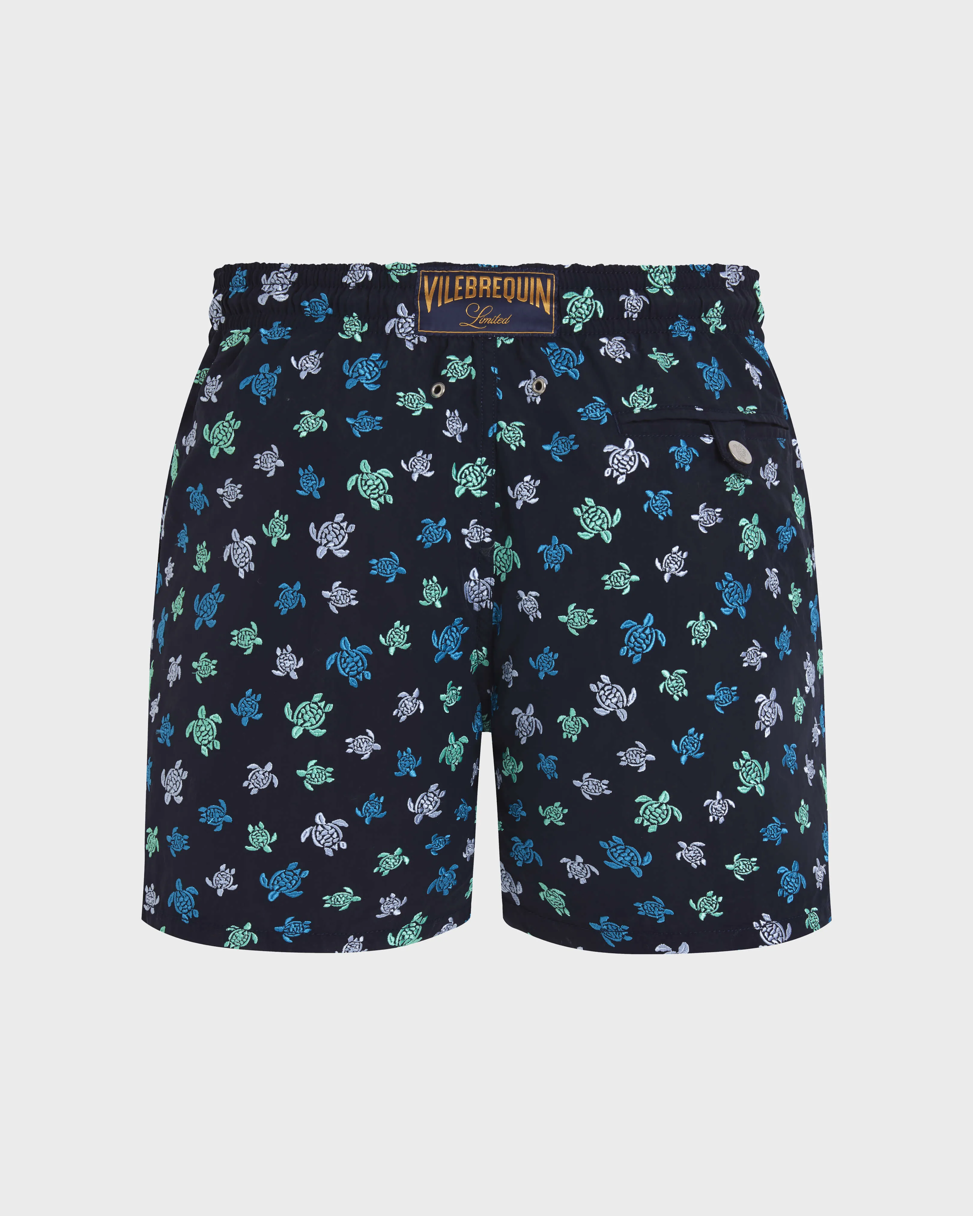 Vilebrequin - Herren-badeshorts Micro Ronde Des Tortues Bestickt – Limitierte Auflage - Bademode - Mistral - Blau - Größe S – Bild 2