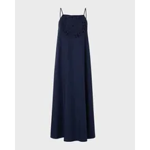 Vilebrequin - Midi-kleid Aus Popeline Mit Häkel-medaillon - Kleid - Lizie - Blau - Größe XS Vilebrequin - Midi-kleid Aus Popeline Mit Häkel-medaillon - Kleid - Lizie - Blau - Größe XS