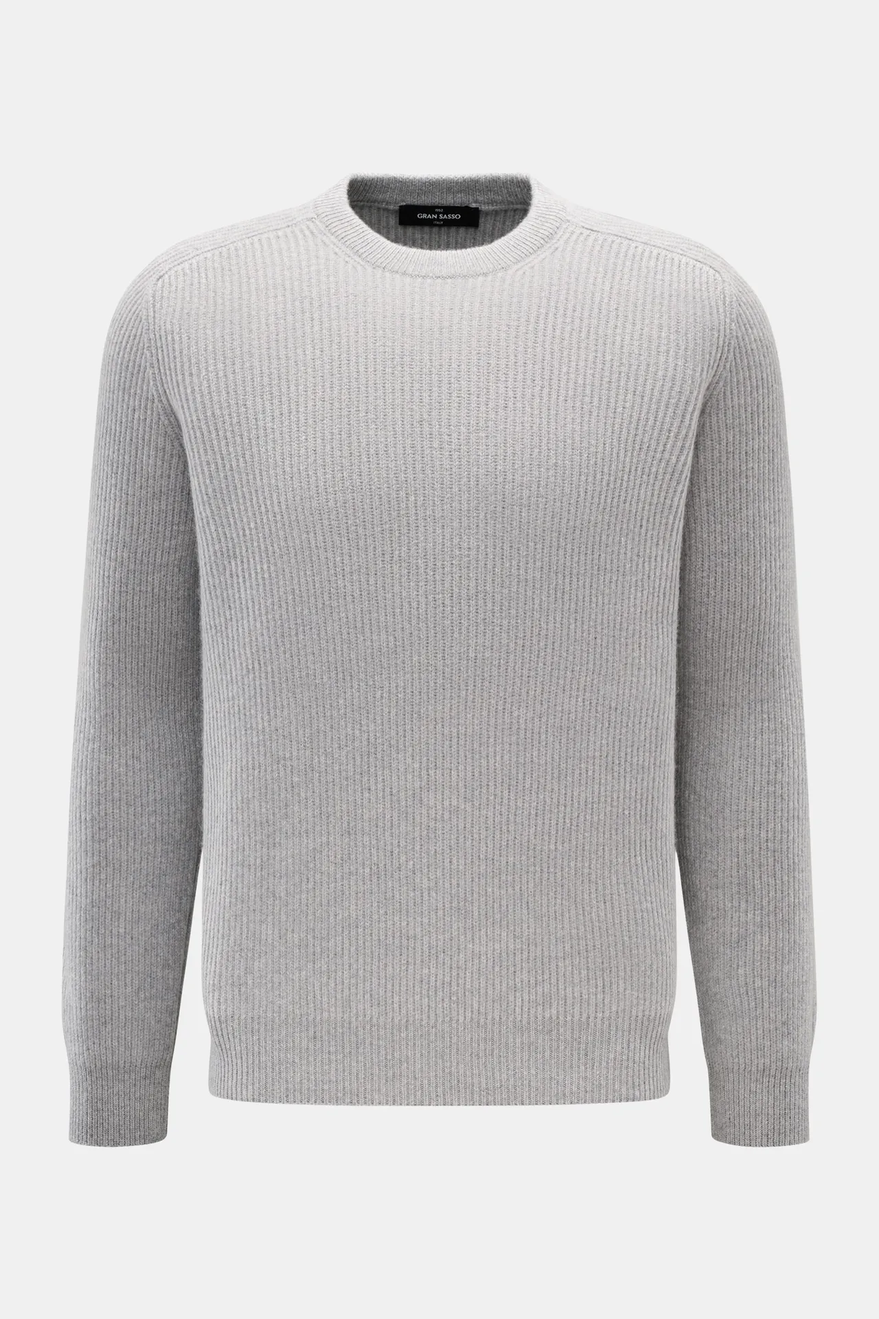 Gran Sasso - Herren - Cashmere Rundhalspullover grau meliert Gran Sasso - Herren - Cashmere Rundhalspullover grau meliert