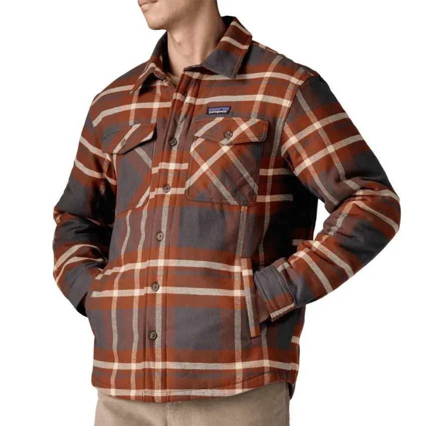 PATAGONIA - Lightweight Insulated Flannel Shirt Jacket In Mute - Größe M - braun – Bild 2