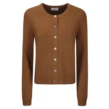 Be You - Short Fit Cashmere Cardigan With Contrast Mother-O - Größe M - braun Be You - Short Fit Cashmere Cardigan With Contrast Mother-O - Größe M - braun