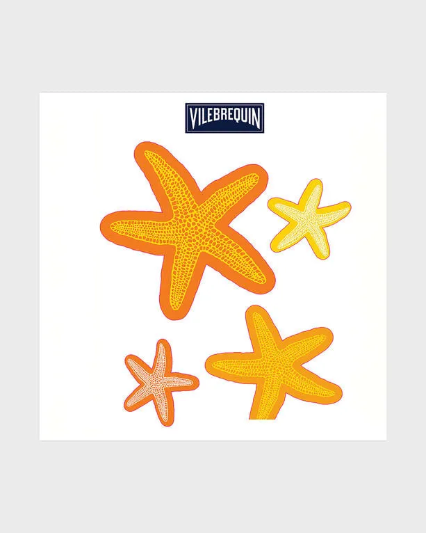 Vilebrequin - Autoaufkleber Meeresleben - Vilebrequin X Fiat - Aufkleber - Sticker - Orange - Größe OSFA Vilebrequin - Autoaufkleber Meeresleben - Vilebrequin X Fiat - Aufkleber - Sticker - Orange - Größe OSFA