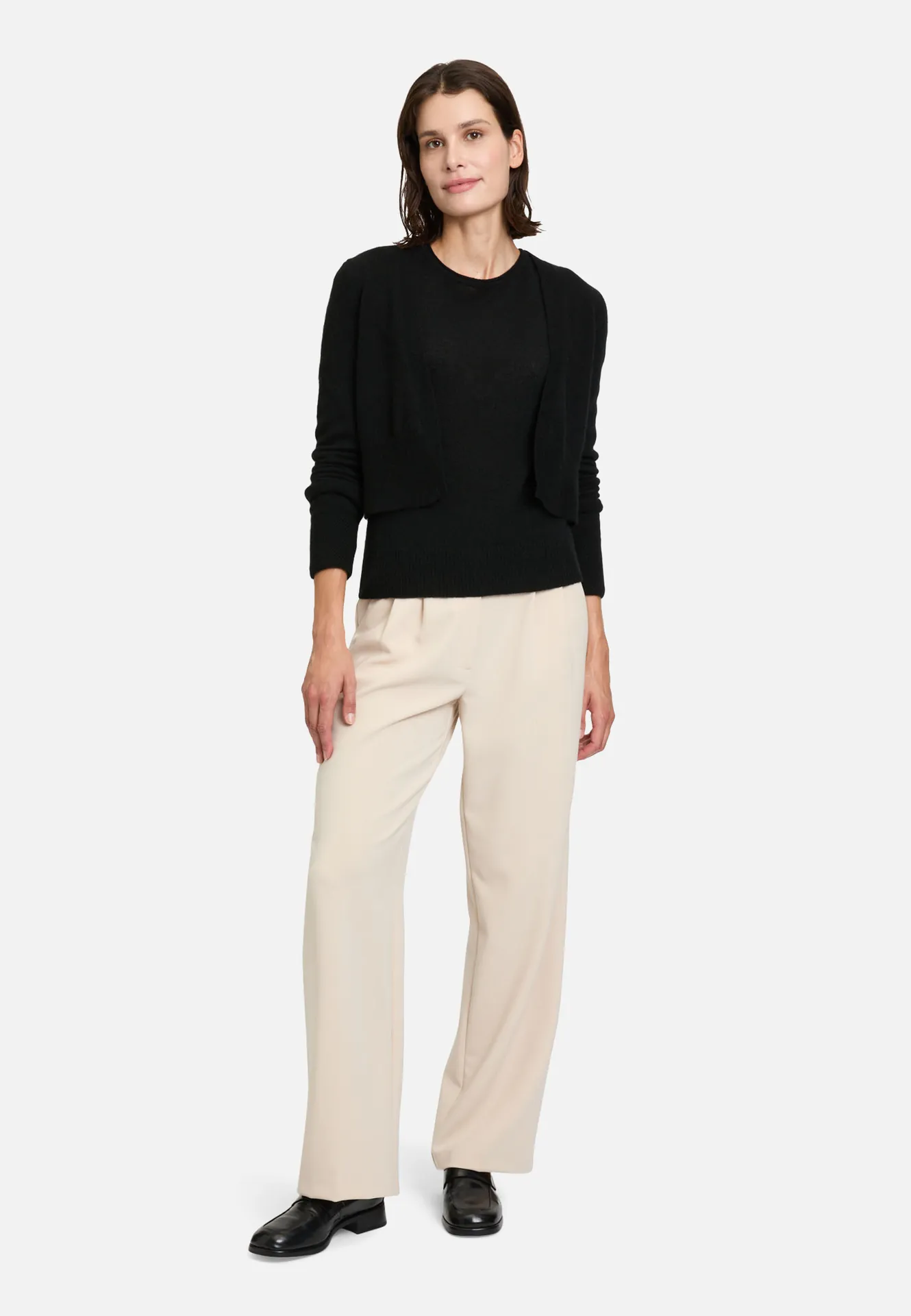 Kaschmir-Strickjacke mit Rippbündchen – Bild 2