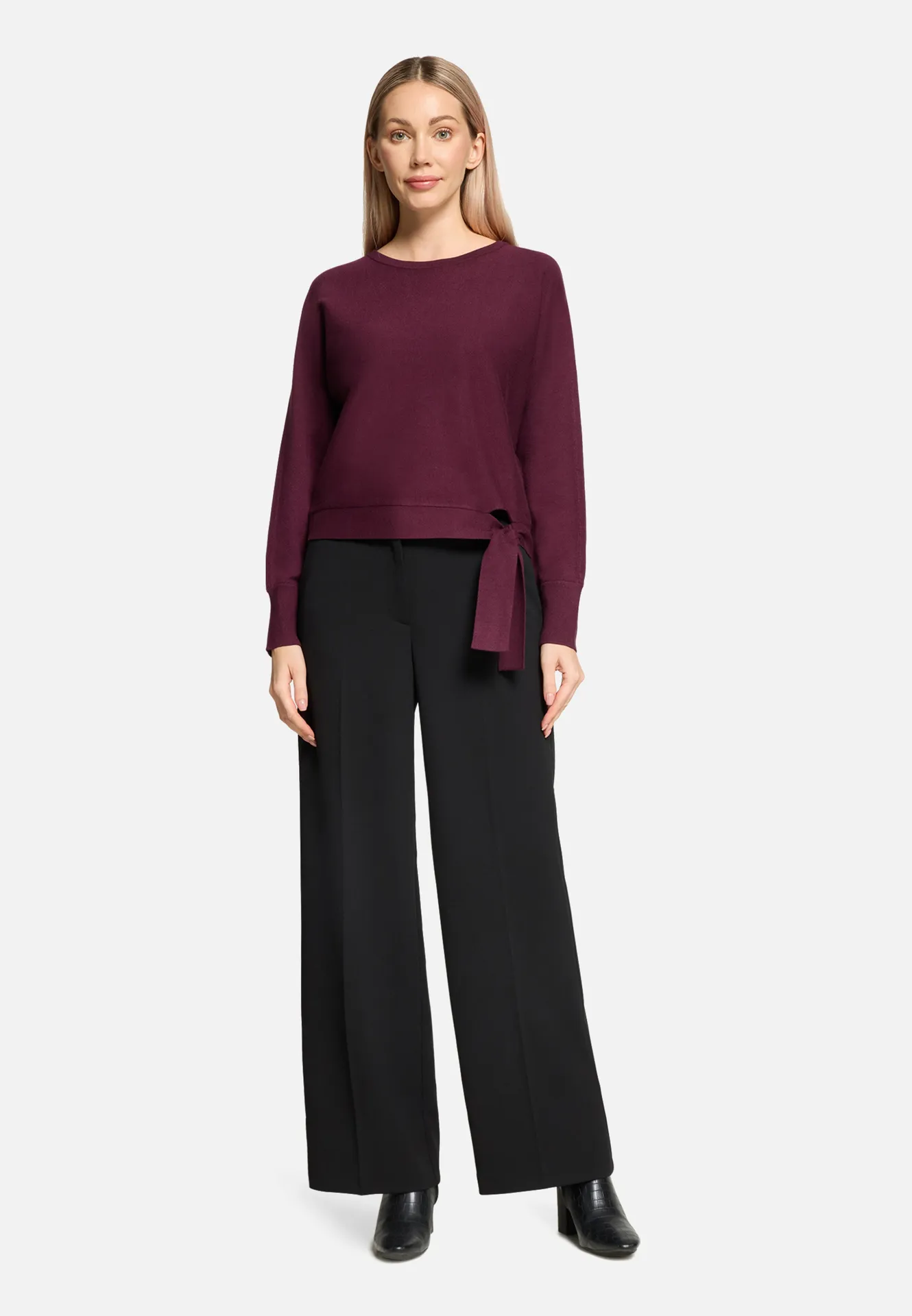 Feinstrickpullover mit Fledermausärmeln – Bild 2