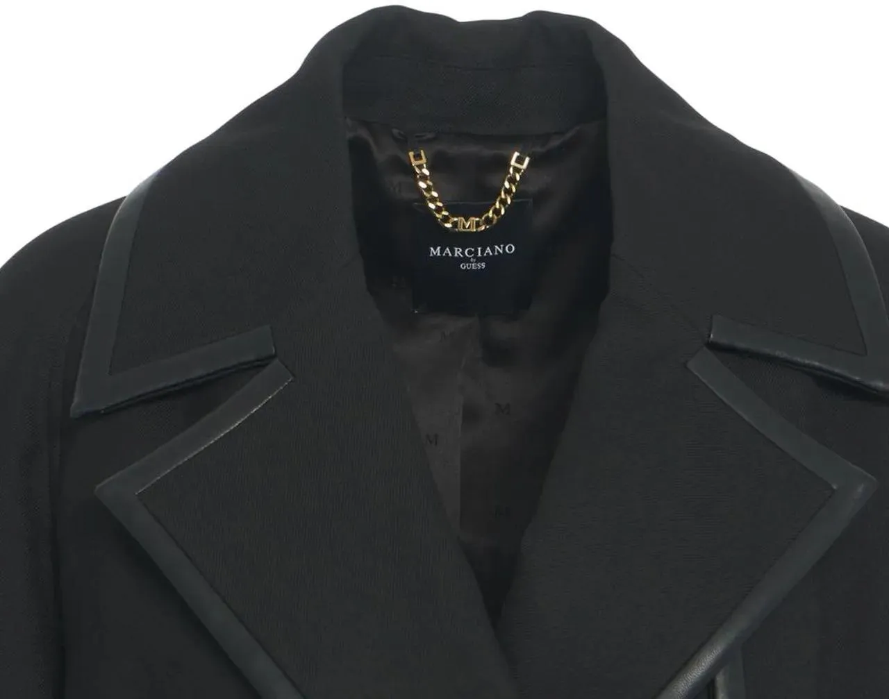 Guess - Coat with leather details - Größe 40 - schwarz – Bild 3