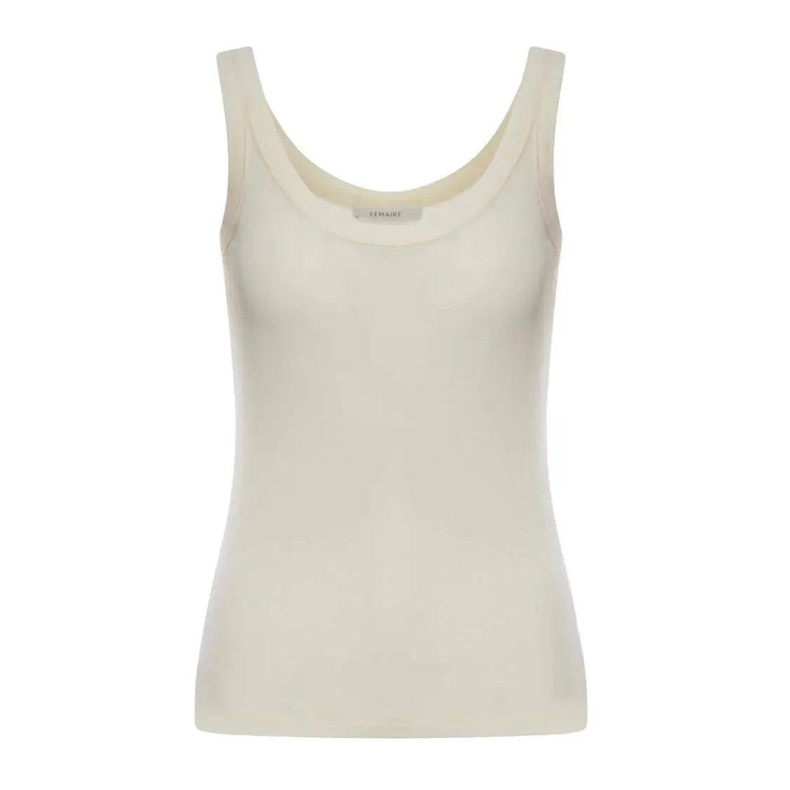 Lemaire - Ribbed Cotton Tank Top With Rounded Neckline - Größe S - weiß Lemaire - Ribbed Cotton Tank Top With Rounded Neckline - Größe S - weiß