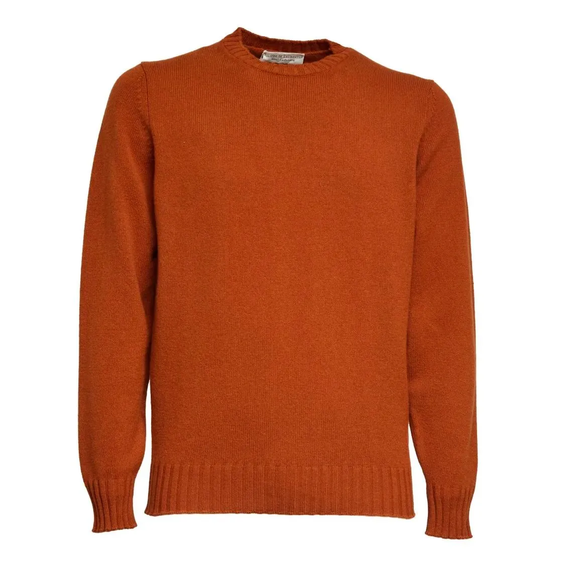 FILIPPO DE LAURENTIIS - Crew Neck Sweater In Wool-Cashmere Blend - Größe 54 - orange FILIPPO DE LAURENTIIS - Crew Neck Sweater In Wool-Cashmere Blend - Größe 54 - orange