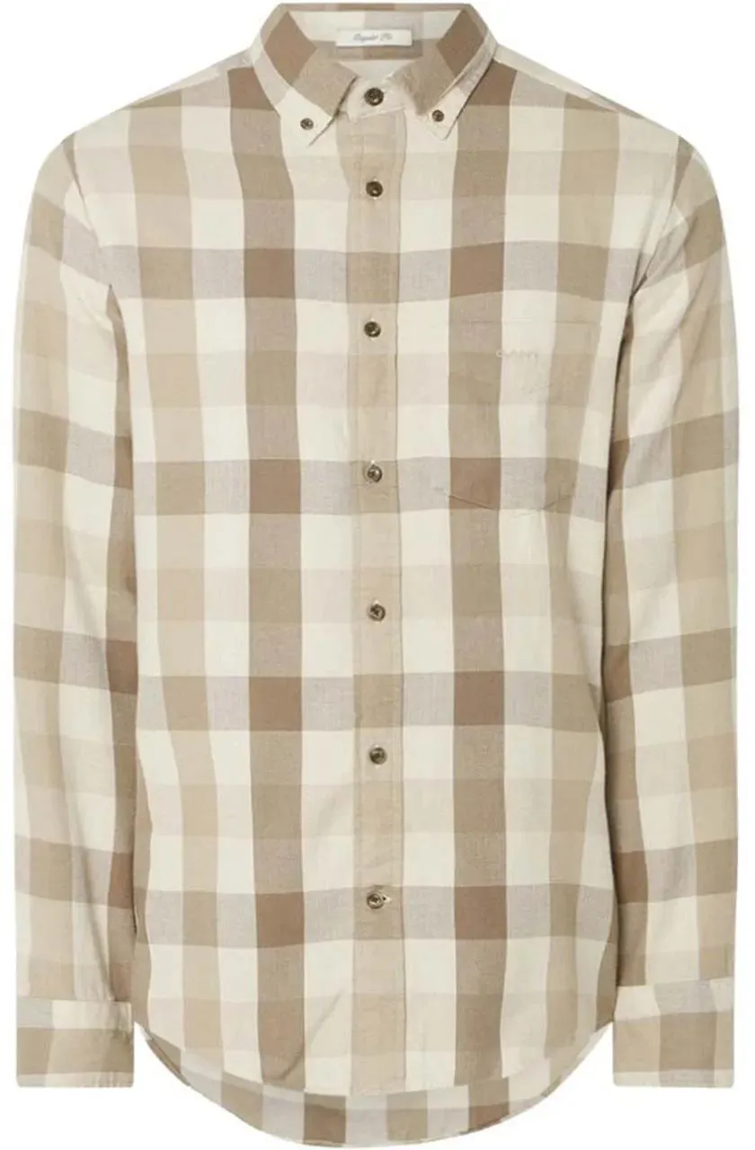 GANT - Gant Lange Mouw Overhemden Beige 3230200 204 - Größe M - beige GANT - Gant Lange Mouw Overhemden Beige 3230200 204 - Größe M - beige