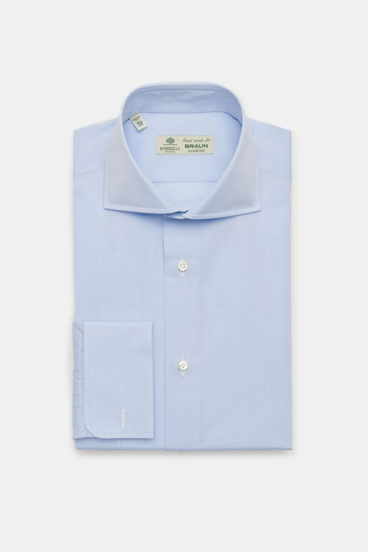 Borrelli - Herren - Business Hemd %27Nando%27 Haifisch-Kragen hellblau Borrelli - Herren - Business Hemd %27Nando%27 Haifisch-Kragen hellblau