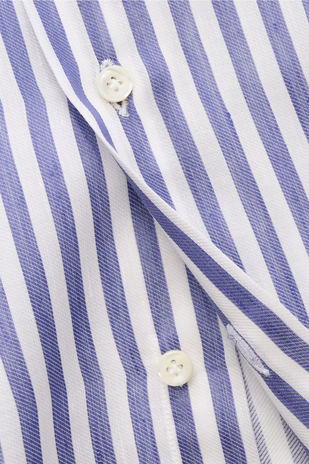 Gherardi - Herren - Casual Hemd Haifisch-Kragen dunkelblau/weiß gestreift – Bild 4