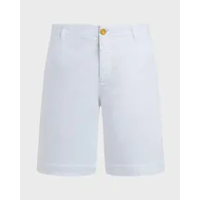 Vilebrequin - Men Satin Cotton Bermuda Shorts Solid - Bermuda - Belin - Weiss - Größe M Vilebrequin - Men Satin Cotton Bermuda Shorts Solid - Bermuda - Belin - Weiss - Größe M