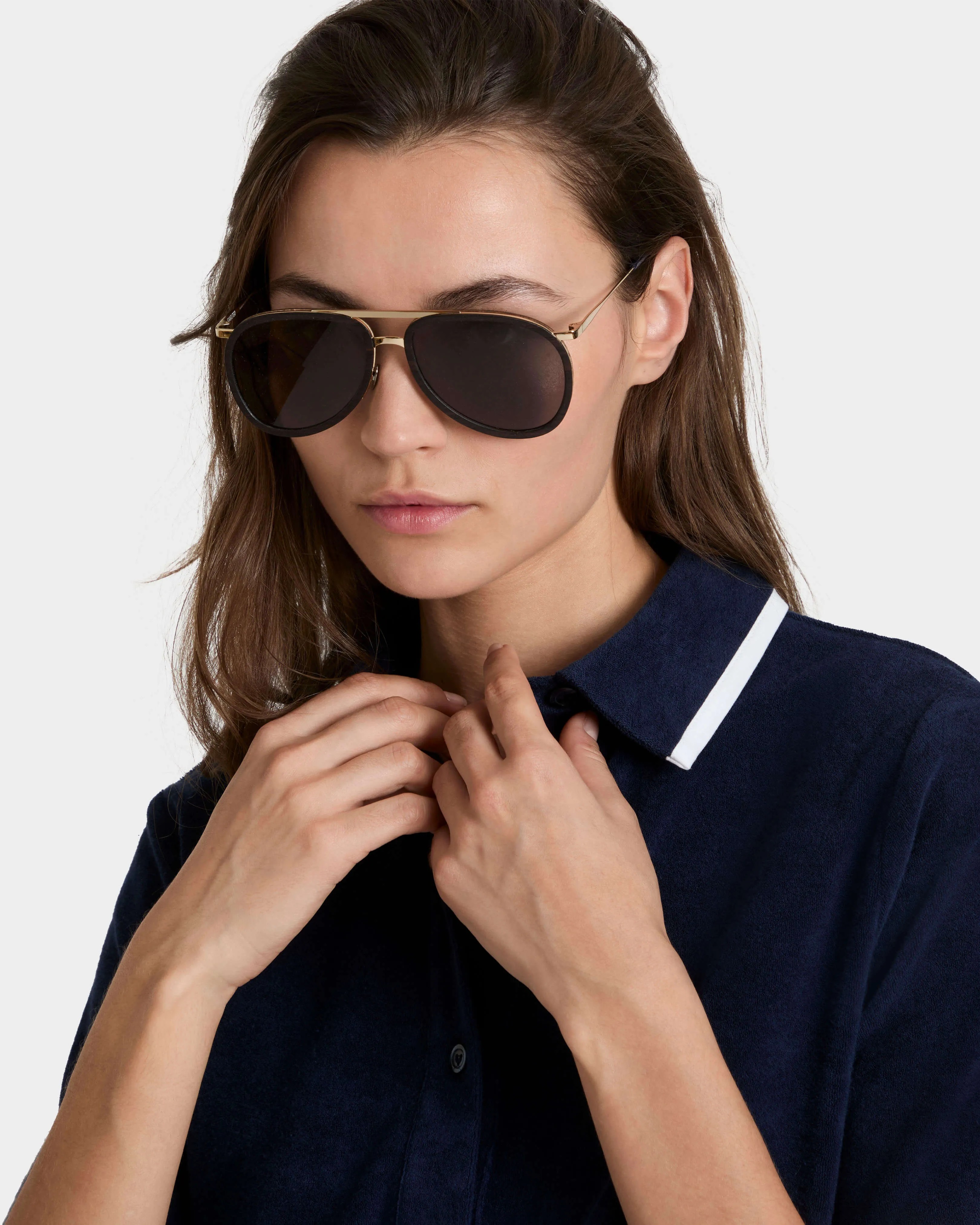 Vilebrequin - Unisex Maplewood Pilotensonnenbrille - Sonnenbrille - Vol2nuit - Gelb - Größe OSFA – Bild 3
