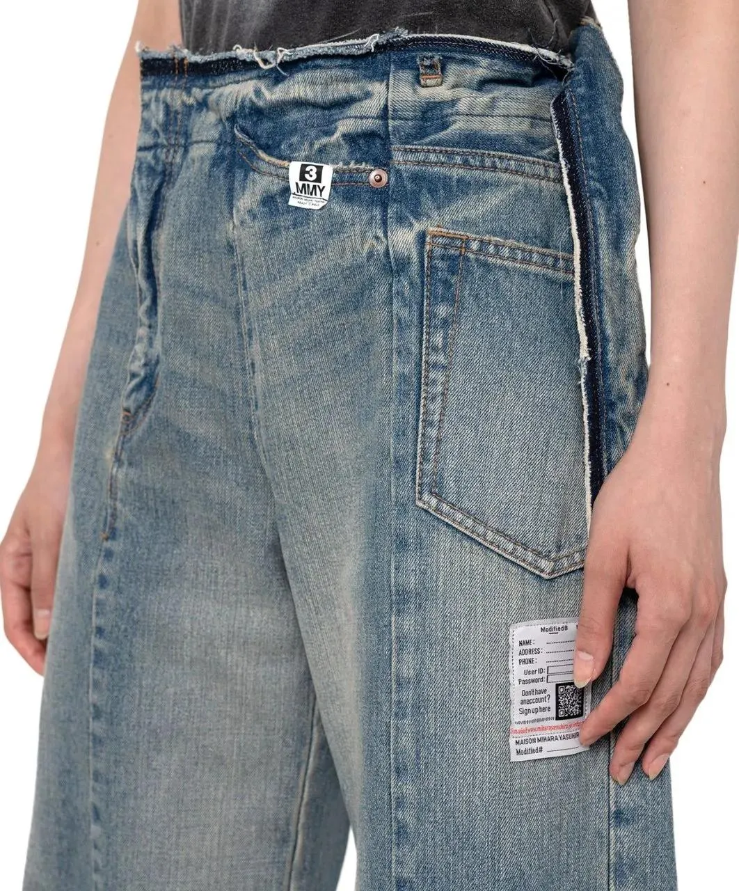 Maison Mihara Yasuhiro - Reconstructed Denim Pants - Größe 42 - blue – Bild 3