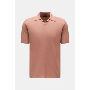 Roberto Collina - Herren - Leinen Kurzarm-Strickpolo rostbraun Roberto Collina - Herren - Leinen Kurzarm-Strickpolo rostbraun
