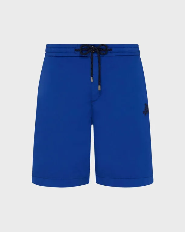 Vilebrequin - Turtle Stretch-bermudashorts Aus Baumwolle Für Herren - Bermuda - Levant - Blau - Größe 32 Vilebrequin - Turtle Stretch-bermudashorts Aus Baumwolle Für Herren - Bermuda - Levant - Blau - Größe 32