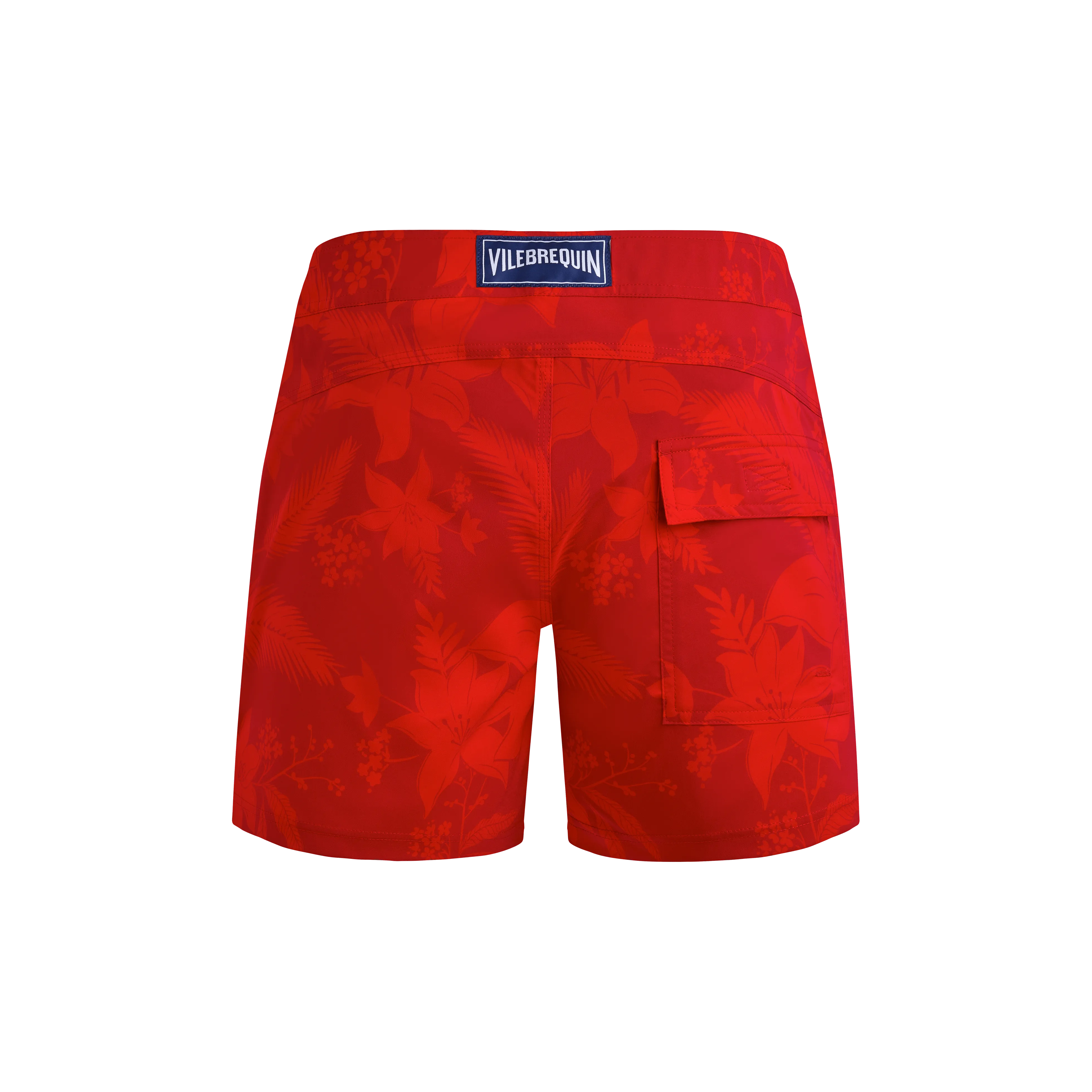 Vilebrequin Kurze Flower Power Badeshorts Mit Flachem Bund Für Herren - Menise - Rot - Größe XXXL – Bild 2