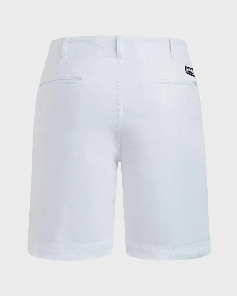 Vilebrequin - Men Satin Cotton Bermuda Shorts Solid - Bermuda - Belin - Weiss - Größe S – Bild 2