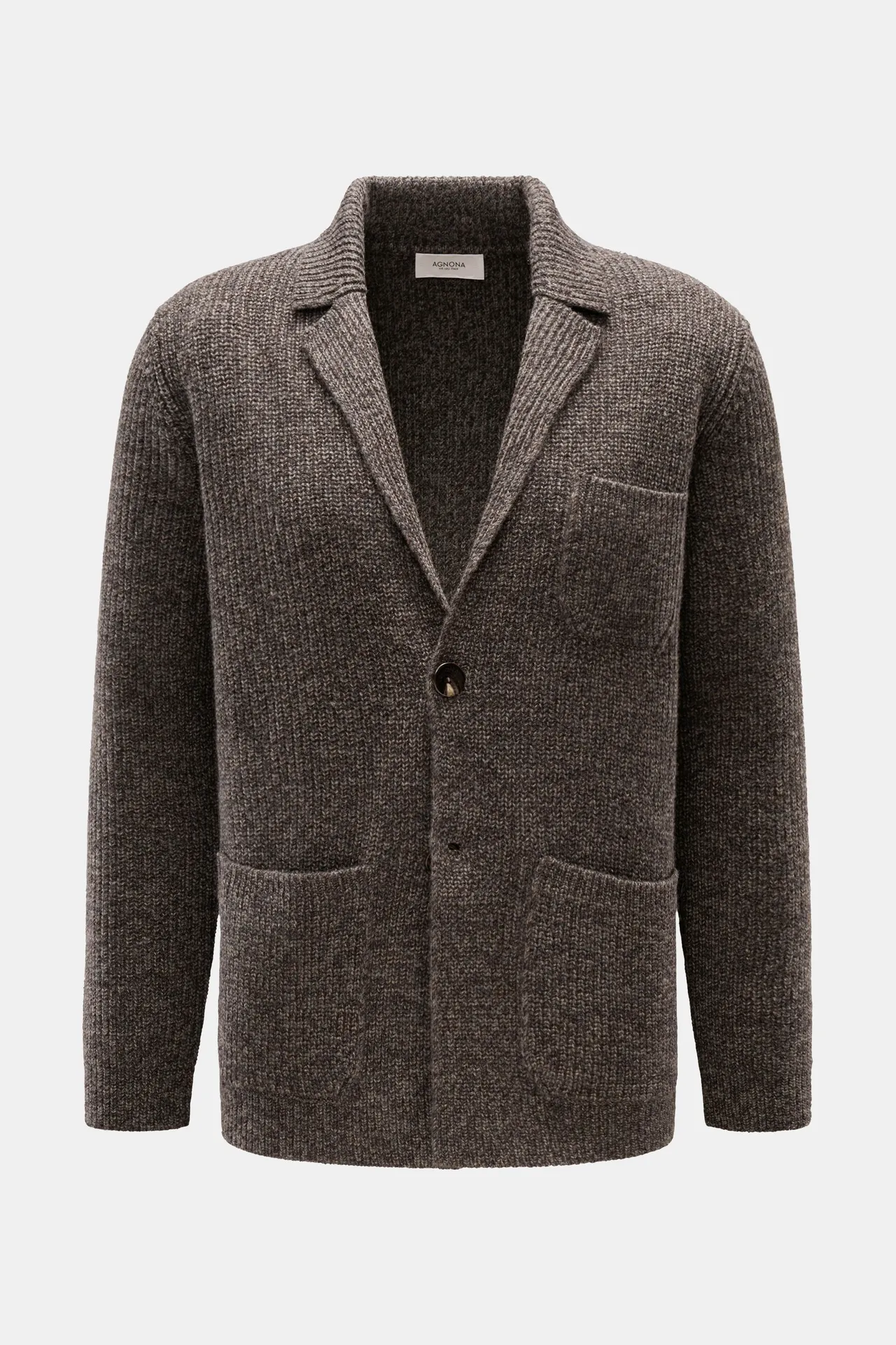Agnona - Herren - Cashmere Cardigan graubraun meliert Agnona - Herren - Cashmere Cardigan graubraun meliert