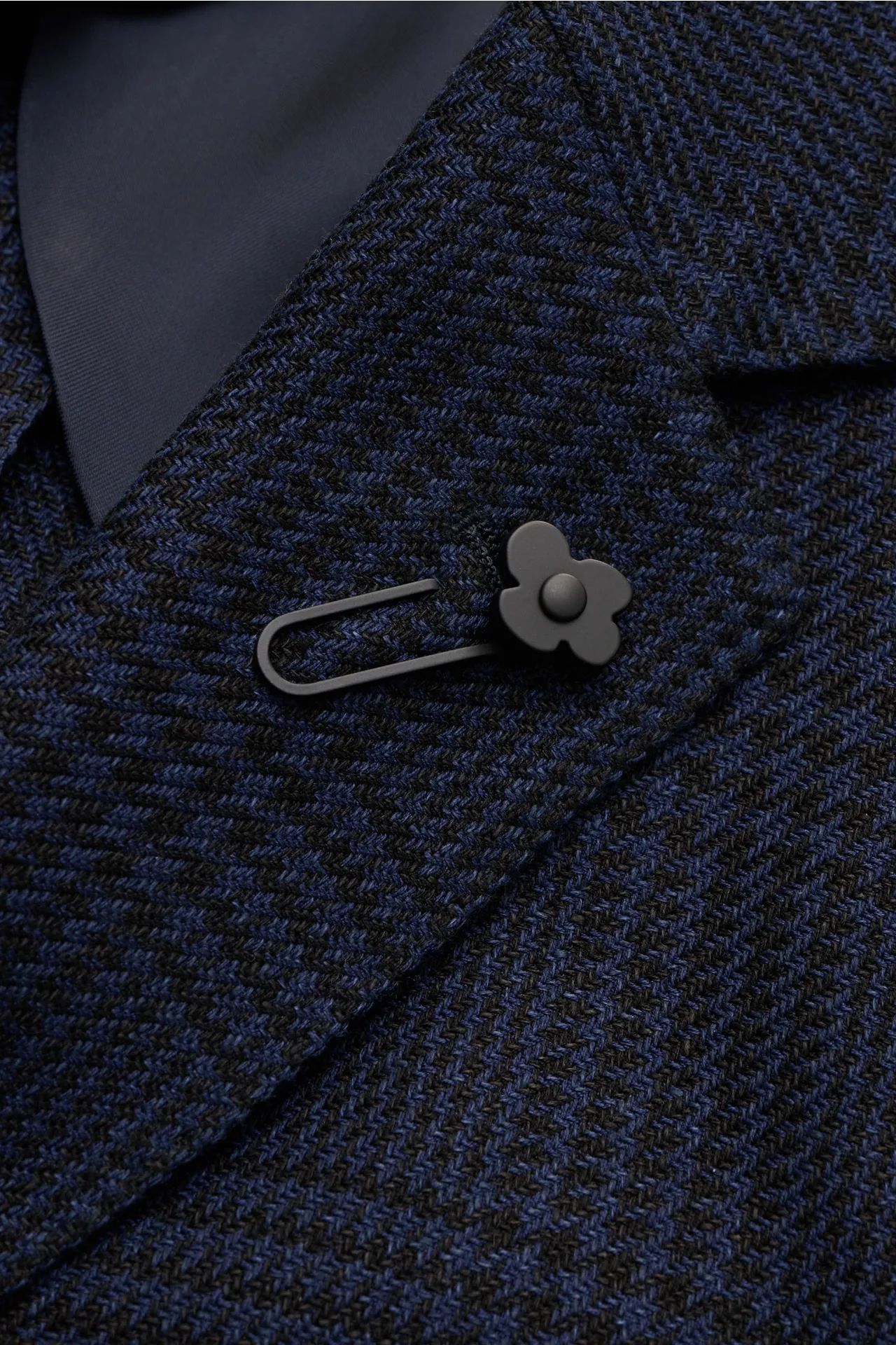 Lardini - Herren - Sakko navy/schwarz kariert – Bild 5