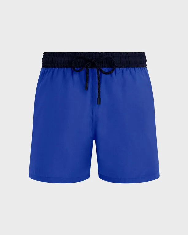 Vilebrequin - Zweifarbige Badeshorts Aus Merinowolle Für Herren - Bademode - Magnus - Blau - Größe L Vilebrequin - Zweifarbige Badeshorts Aus Merinowolle Für Herren - Bademode - Magnus - Blau - Größe L