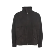 Giorgio Brato - Suede Jacket With High Collar - Größe 48 - schwarz Giorgio Brato - Suede Jacket With High Collar - Größe 48 - schwarz