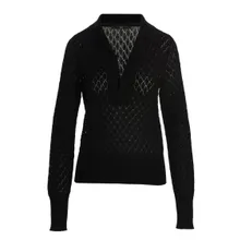 Sapio - Viscose Knit Polo Shirt - Größe 42 - schwarz Sapio - Viscose Knit Polo Shirt - Größe 42 - schwarz